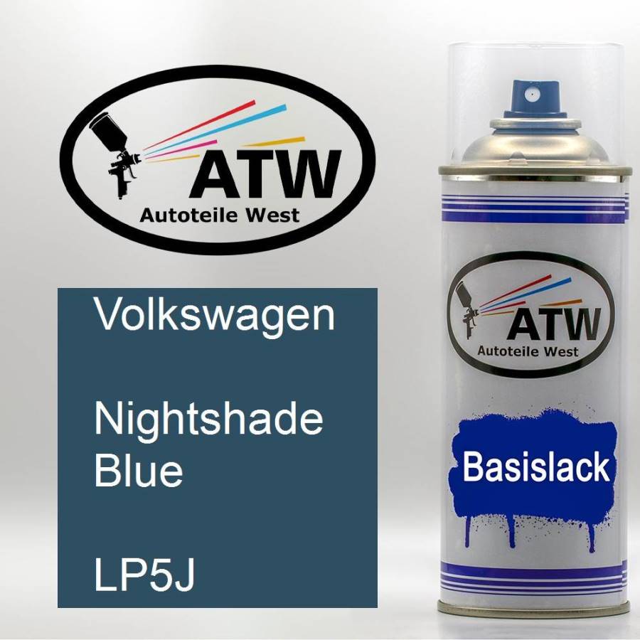 Volkswagen, Nightshade Blue, LP5J: 400ml Sprühdose, von ATW Autoteile West.